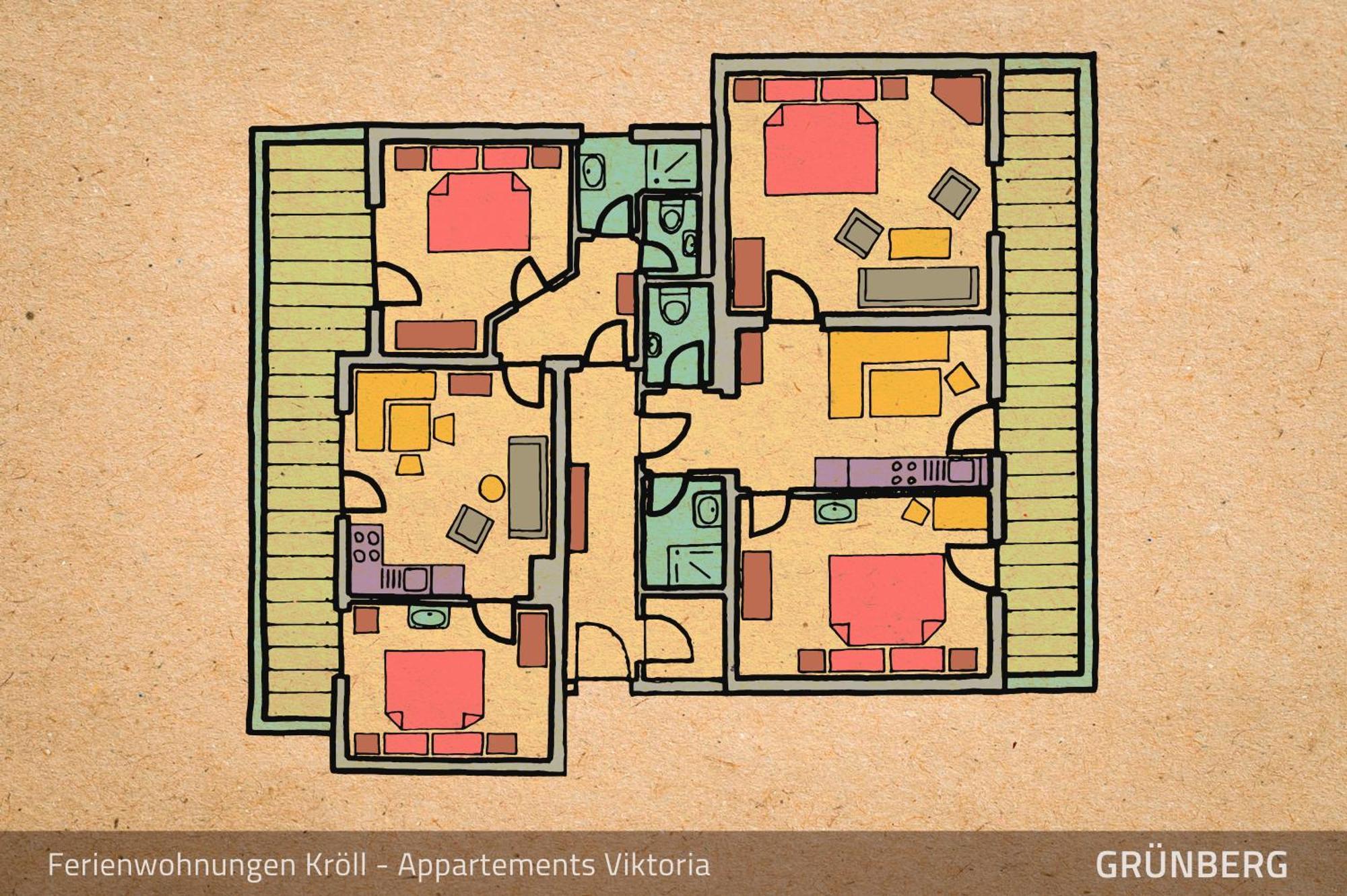 Ferienwohnungen Kroll - Appartements Viktoria Und Landhaus Maria Mayrhofen Værelse billede
